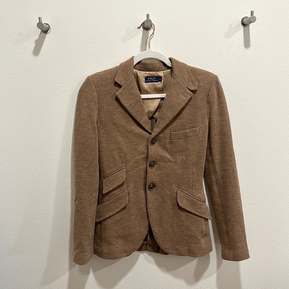 NWOT Polo Ralph Lauren Wool Blazer Brown